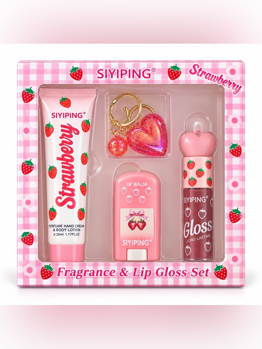 4pc. Strawberry Beauty Set